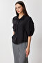 Gathered Sleeve Short Sleeve Shirt - 2