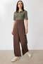 Wide Leg Sweatpants with Metal Accessories - 2