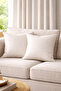 Decorative Velvet-Textured Ada Plain Double Cushion Covers for Living Room, Sitting Room, Children's Room, Balcony, Terrace