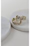 Baguette Jewelled Half Hoop Earrings - 6