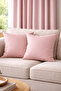 Decorative Velvet-Textured Ada Plain Double Cushion Covers for Living Room, Sitting Room, Children's Room, Balcony, Terrace