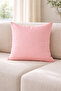 Decorative Velvet-Textured Ada Plain Double Cushion Covers for Living Room, Sitting Room, Children's Room, Balcony, Terrace - 2