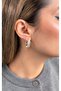 Baguette Jewelled Half Hoop Earrings - 4