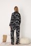 Women's 100% Cotton Fabric Long Sleeve Shirt Collar Pajamas Set 19103 - 8