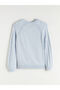 Lcwaikiki Classic Blue Crew Neck Self-Patterned Women's Knitwear Sweater W5Dc32Z8 - 6