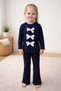 Girl's Ribbon Detailed Seasonal Fabric Camisole Top and Bottom 2-Piece Set