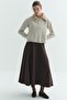 Fur Collared Knitwear Cardigan Stone - 4