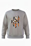 Streetwear Tiger Eye Claw Print Printed 100% Cotton Regular Fit Crew Neck 3 Thread Sweatshirt