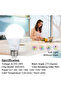 مصباح LED ذكي موفر للطاقة بقوة 18 واط، أبيض دافئ، قاعدة E27، يعمل بجهد 220-240 فولت، إضاءة داخلية عالية السطوع للمنزل - 6