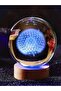dandelion 1 PC 3D Laser Dandelion Carved Crystal Ball Light, Nightlight Decoration, Holiday Party, C - 8