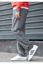 Men's Dark Gray Relaxed Fit Summer Sweatpants - 7
