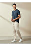 Men Slim Fit Crew Neck Short Sleeves Popcorn Textured T-shirt - 2