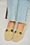 Y820400304 Ten Knitwear Fabric Bead Detailed Women's Ballerina Shoes - 3