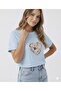 Heart and Tulips Printed Women's Crew Neck Tshirt