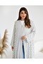 polka dots abaya black and white abaya with matching scarf - 6