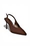 Y676090504 Brown Fabric Thin Heeled Women's Shoes - 6