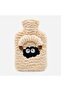 Plush Hot Water Bag with Little Dog Figure 1 Lt – Soft Cover, Long-Lasting Warm Thermal Water Bag