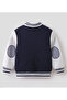 Solid Full Sleeves Sweatjacket - Blue/White - 2