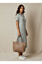 Striped T-shirt Dress with Contrast Collar - 2