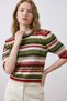 Crew Neck Striped Seasonal Casual Women's Knitwear Sweater - 3
