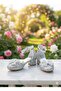 Silver Glass Crushed Crystal Stone Bow Heel Shoes for Evening Wear