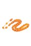 Şükrü Baba Made Wrist-Length Orange Crimped Amber Prayer Beads - 4