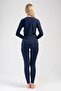 Women's Navy Blue Comfort Long Sleeve Thermal Top - 4