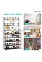 5 Tier Shoe Rack Storage Organizer with Hooks Space Saving Entryway Shelf 60x28x171cm - 6