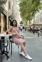 Linea Maternity and Pregnancy V-Neck Striped Zero-Sleeve Dress - 3