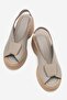 Caleb Women's Genuine Leather Sandals Gray - 4