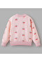 Pullover with Cherry Design - Pink - 2
