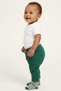 Green 100% Cotton Baby Boy Pants with Socks - Soft Elastic Waistband Comfortable Baby Bottoms Sweatpants