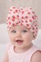 Baby Girl Strawberry Patterned Bonnet Bandana Beanie – Bowknot Cotton Baby Hair Accessory