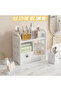 Desktop Makeup Organizer Storage Shelf With Drawer And Brush Holder 26.5x16x26cm - 2