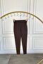 Steel Knitted Leggings Trousers with Elastic Waist - 5