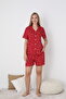 Women's 100% Cotton Short Sleeve Shorts Pajamas Set 19086 - 2