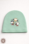 Unisex Baby Printed 0-6 Months Single Layer Combed Organic Cotton Baby Beanie Set of 6 - 4