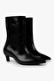 Women's Maris Black Leather Heeled Boots - 2