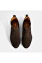 Women's Brown Rubber Detailed Suede Leather Boots - 6