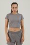 Sportswear Short Sleeve Women's Athlete T-Shirt Gray