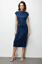 Beli Metallic Dress with Metal Accessories 6072 - 2