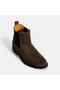 Women's Brown Rubber Detailed Suede Leather Boots - 7
