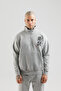 Sportswear Men's Sweatshirt with Stand Collar and Half Zipper Gray