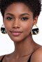 Luxury Women's Steel Noir Earrings - Yellow Triangle Geometric Stud Model - 4