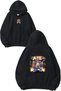 Ape Solo Design Printed Oversize Black Hooded Sweatshirt