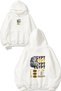 Egypt Egypt Design Printed Oversize White Hooded Sweatshirt