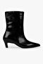 Women's Maris Black Leather Heeled Boots
