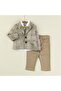Royal style plaid jacket & shirt & pants boy's 3-piece set