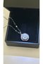 Steel necklace with lighted box, valentine's day necklace.
