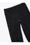 High Waist Black Sports Leggings - Flexible and Supportive Fitness Yoga - 5